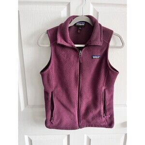 Patagonia Synchilla Vest Purple Womens Fleece Full Zip Outdoors Sz Small